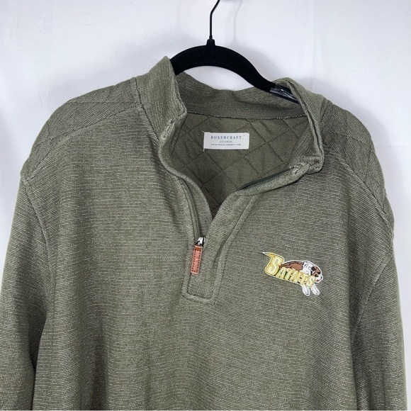 BoxerCraft Jacket Half Zip Long Sleeve Saint Bernard Logo Pullover 1/2 Zip Top - Picture 7 of 15